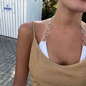 H&M Gold Sparkly Bodysuit
